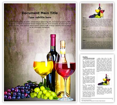 Grapes Wine Editable Word Template