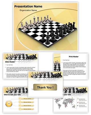 Chess Board Editable PowerPoint Template