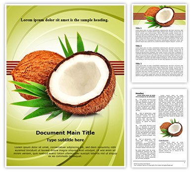 Coconuts Editable Word Template