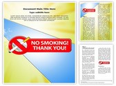 No smoking Thank you Editable PowerPoint Template