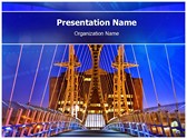 Salford Quays Lift Bridge Editable PowerPoint Template