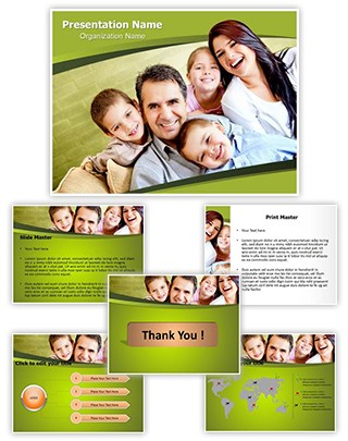 Smiling Family Editable PowerPoint Template