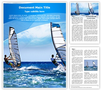 Windsurfing Editable Word Template