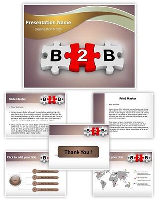 B2B Puzzle Editable PowerPoint Template