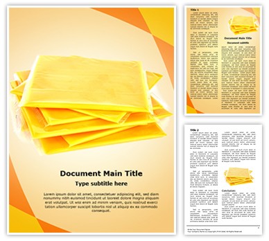 American Slice Cheese Editable Word Template