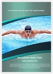 Swimmer Butterfly Stroke Editable Template