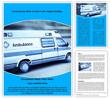 Emergency Ambulance Editable Word Template