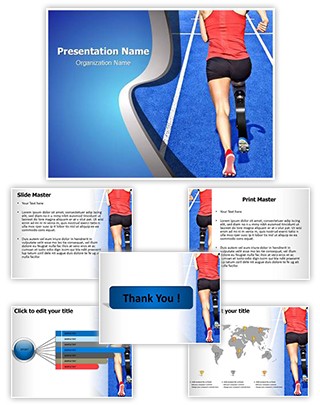 Handicap Athlete Editable PowerPoint Template