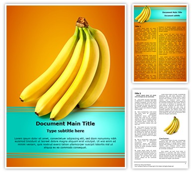 Bananas Fruit Editable Word Template