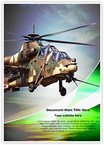 Attack helicopter Editable Template