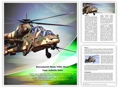 Attack helicopter Editable PowerPoint Template