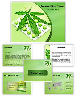 Cannabis Sativa Editable PowerPoint Template