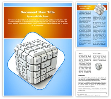 Keyboard Cube Editable Word Template