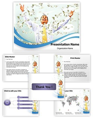 Falling Money Editable PowerPoint Template