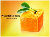 Cube orange Editable PowerPoint Template