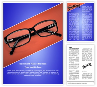 Eye Glasses Editable Word Template
