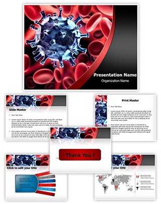 Virus in blood Editable PowerPoint Template