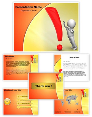 Red exclamation Editable PowerPoint Template