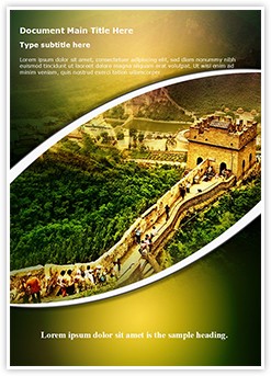 Great Wall of China Editable Word Template