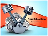 Pistons and gears Editable PowerPoint Template