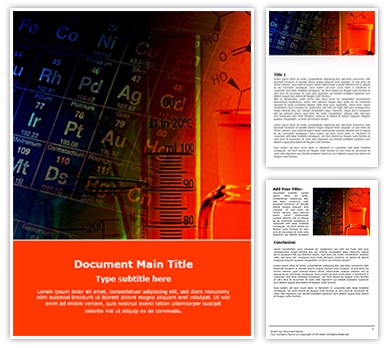 Chemistry Free Word Template