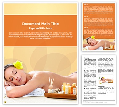 Spa massage Editable Word Template