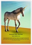 Unicorn White Horse Editable Template