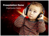 Child and Music Editable PowerPoint Template