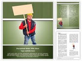 Protesting Worker Editable PowerPoint Template