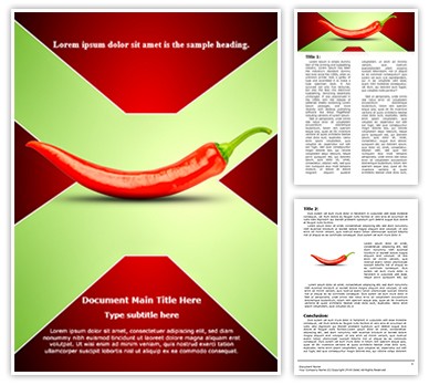 Red Chili Editable Word Template
