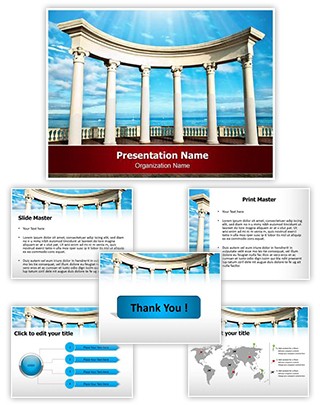 Ancient Greek columns Editable PowerPoint Template