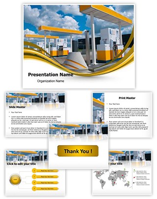 Gas Station Editable PowerPoint Template