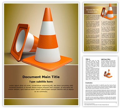 Road Cones vlc Editable Word Template