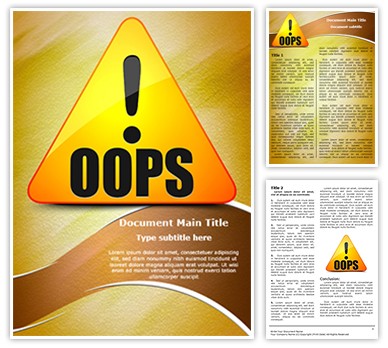 Oops Error Editable Word Template