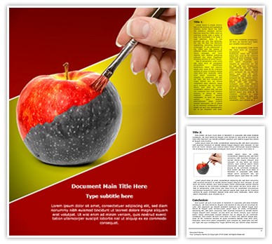 Painting Apple Editable Word Template