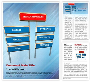 Human resource management Editable Word Template
