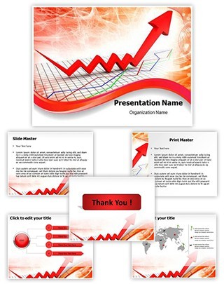 Rising Finance Graph Editable PowerPoint Template