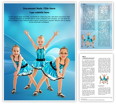 Tap Dancing Girls Editable Word Template