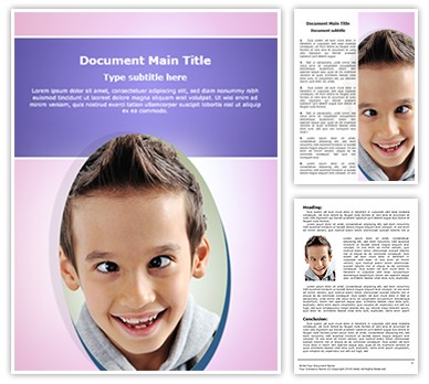 Strabismus Crossed Eyes Editable Word Template