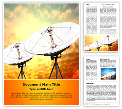 Satellite antennas Editable Word Template