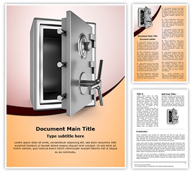 Security metal safe Editable Word Template