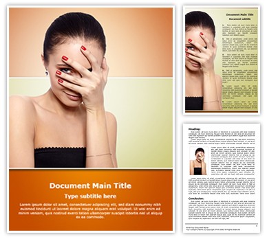 Shy Woman Editable Word Template