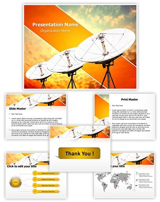 Satellite antennas Editable PowerPoint Template