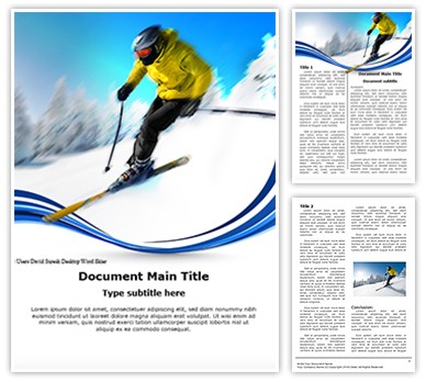 Skier Editable Word Template