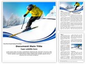 Skier Editable PowerPoint Template