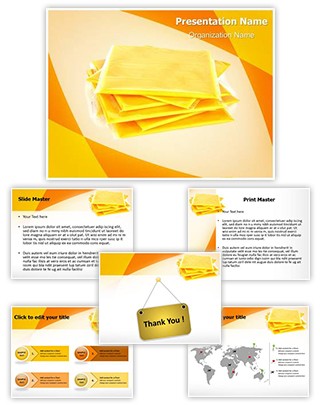 American Slice Cheese Editable PowerPoint Template