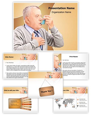 Asthma Inhaler Treatment Editable PowerPoint Template