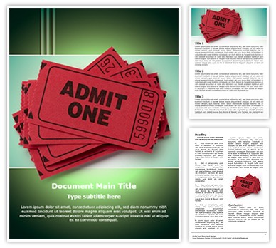 Theatre Ticket Editable Word Template