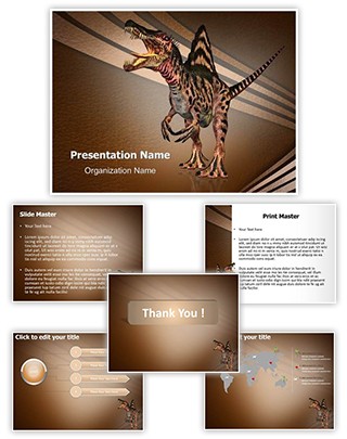 Carnivore Dinosaur Editable PowerPoint Template