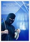 Thief Burglar Stealing Editable Template